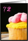 Happy 72nd Birthday Muffin card