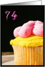 Happy 74th Birthday Muffin card