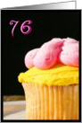 Happy 76th Birthday Muffin card