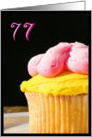 Happy 77th Birthday Muffin card