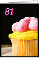 Happy 81st Birthday Muffin card
