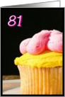 Happy 81st Birthday Muffin card