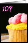 Happy 107th Birthday Muffin card