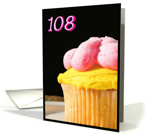 Happy 108th Birthday Muffin card (626589)