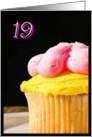 Happy 19th Birthday muffin card
