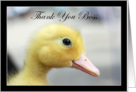 Thank You Boss Yellow Duckling card