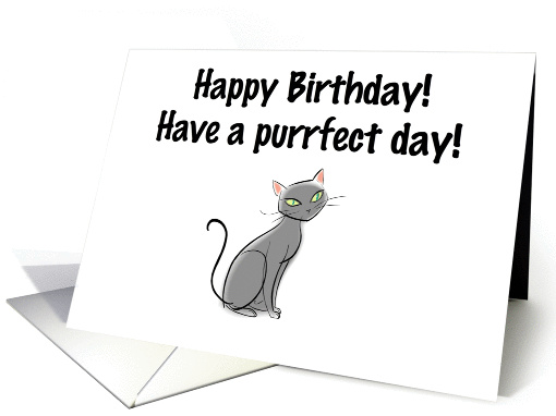 Birthday cat card (323087)