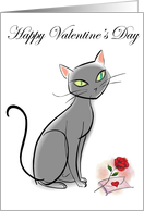 Valentine’s Day cat card