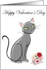 Valentine’s Day cat card
