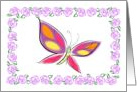 Buttefly with roses card