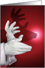 Santa’s Reindeer Shadow Puppet card