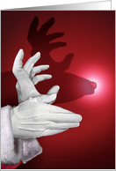 Santa’s Reindeer Shadow Puppet card