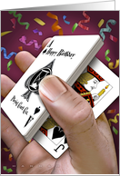 Birthday Playing Card Shuffle card