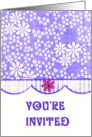 You’re Invited Posies Party Invitation card