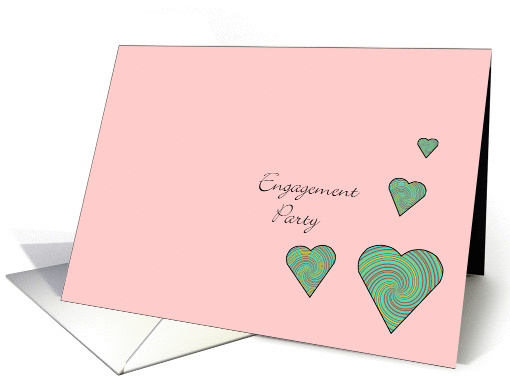 Hearts Engagement Party card (365274)