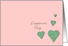 Hearts Engagement Party card