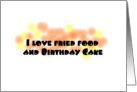 I Love Fried Food card