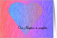 Our Adoption is Complete Invitation card