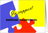 Autism Awareness In Support card