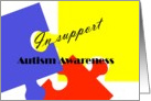 Autism Awareness In Support card