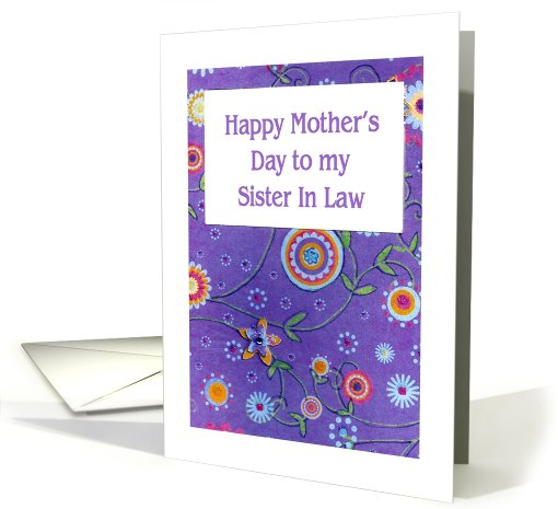 Sister In Law Mother's Day card (416448)