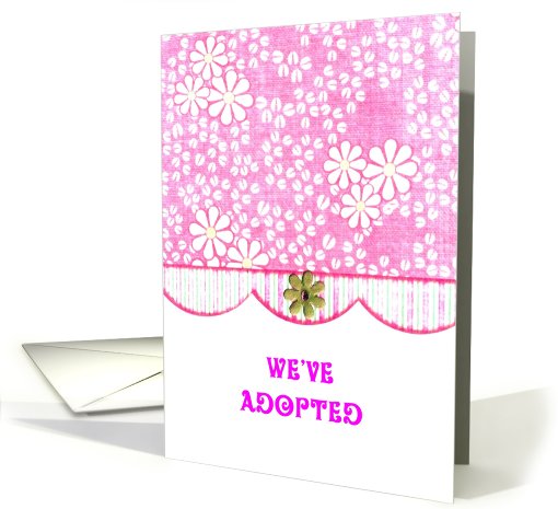Adopted Baby Girl Announcement card (499334)