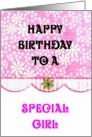 Birthday Special Girl card
