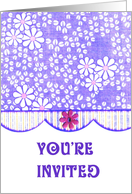 You’re Invited Posies Party Invitation card
