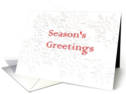 Season's Greetings Snowflakes card (538379)