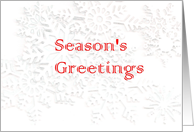 Season’s Greetings Snowflakes card