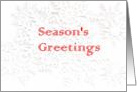 Season’s Greetings Snowflakes card