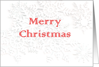 Merry Christmas Snowflakes card