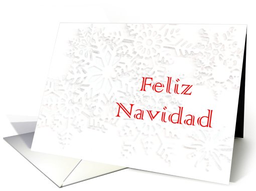 Feliz Navidad Snowflakes Spanish card (538396)