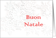 Buon Natale Snowflakes Italian card