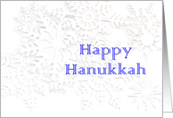 Happy Hanukkah Snowflakes card