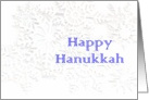 Happy Hanukkah Snowflakes card