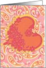 Paisley Heart Valentine card