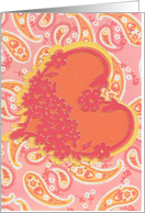 Paisley Heart Birthday card