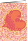 Paisley Heart Birthday card