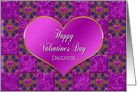 Valentine’s Day, Daughter, Purple Ornate Hearts card