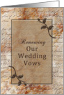 Renewing Wedding Vows Invitation - Etched in Stone (Marble) card
