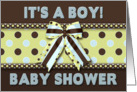 Baby Shower Invitation - Brown/Yellow/Blue Boy card