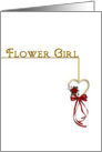 Flower Girl - REQUEST - HEART/RED ROSE card