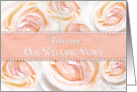 Wedding Vow Renewal Invitation - Artistic Pink/Peach Roses card
