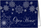 OPEN HOUSE - Navy/Snowflakes card