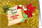 Christmas Party Invitation - Fairy Elf card