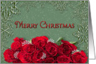 Merry Christmas - General - Snow/Roses card