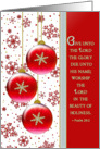 Christmas - Christian - Decorative Hanging Balls - Red card