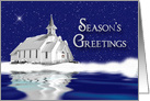 SEASON’S GREETINGS, COUNTRY CHURCH, SNOW SCENE card