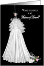 BRIDAL PARTY INVITATION - DRESS - MATRON OF HONOR card